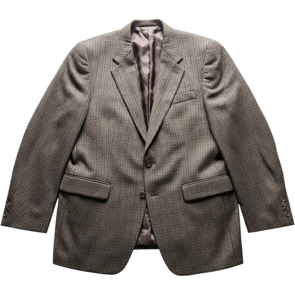 Lauren Ralph Lauren Blazer Mens 42L Brown Check Wool Tweed Sport Coat Jacket